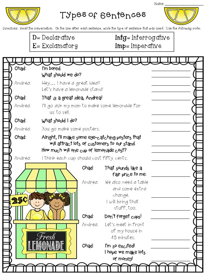 15 Best ELA Lesson 1 Images On Pinterest Sentence Types Kinds Of 