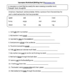 26 Year 7 English Worksheets Accounting Invoice Synonym Worksheet