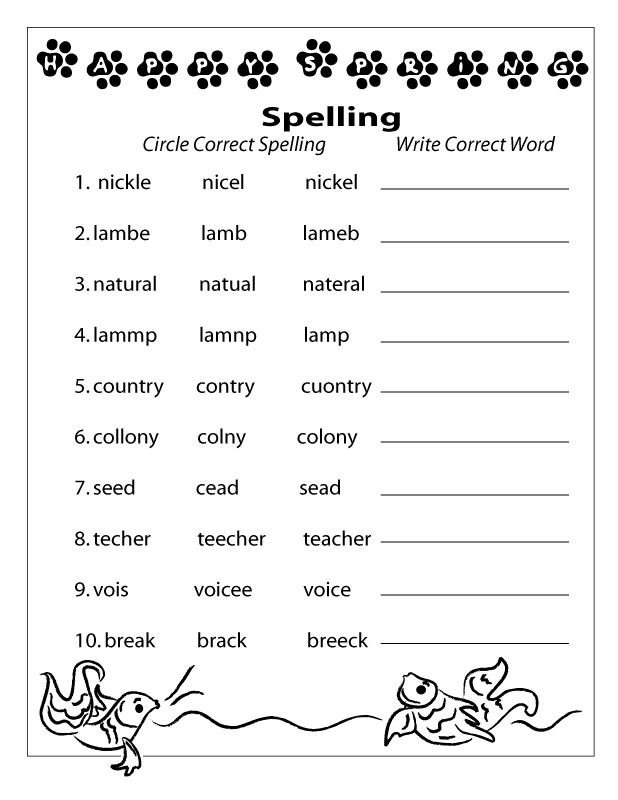 2nd Grade English Worksheets Best Coloring Pages For Kids