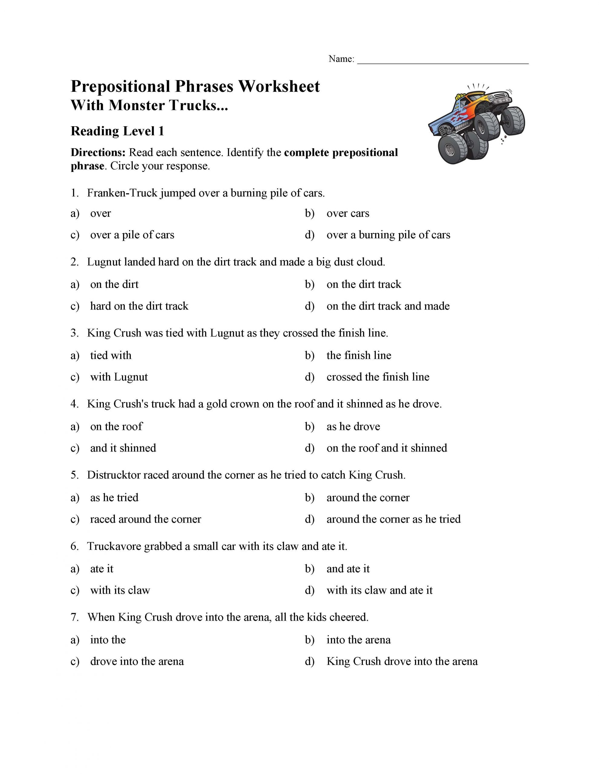 Preposition Sentences Worksheet Pdf Sentenceworksheets