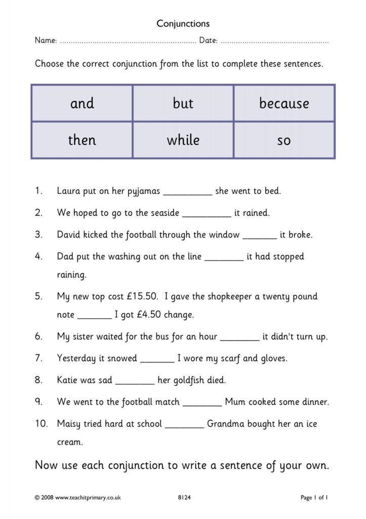 34 Simple Conjunctions Worksheets Design Ideas Https bacamajalah 