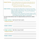 50 Compound Sentences Worksheet Pdf Chessmuseum Template Library
