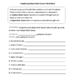 7th Grade Independent And Dependent Clauses Worksheet With Answers Pdf