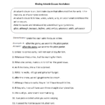 Clauses Worksheets Finding Adverb Clauses Worksheet Adverbial