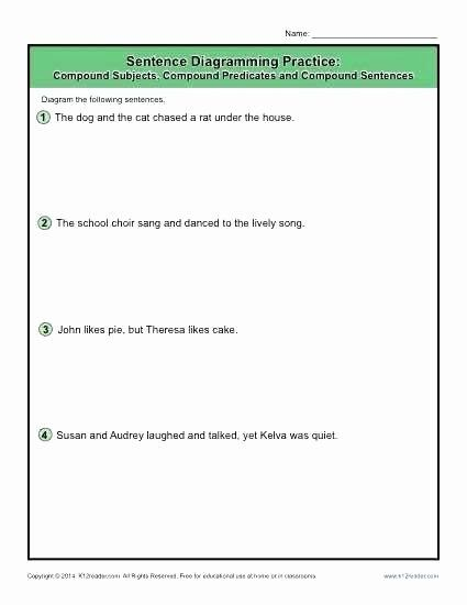 Combining Sentences Worksheet 5th Grade Sentence Diagrams Pound 