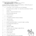 Complete Or Incomplete Sentences Worksheet 1 Incomplete Sentences
