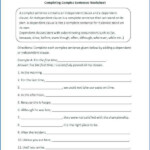 Complete Sentence Worksheets 4th Grade 4th Grade Sentences Re Writing