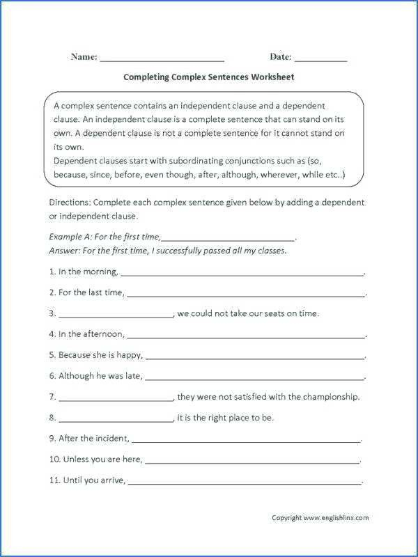 Complete Sentence Worksheets 4th Grade 4th Grade Sentences Re Writing 