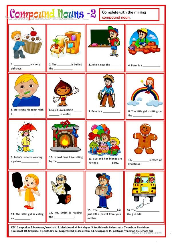 COMPOUND NOUNS 2 Nouns Teaching Vocabulary Worksheets