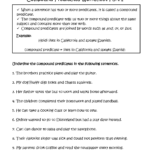 Compound Predicate Worksheet Part 1 Compound Predicates Subject And