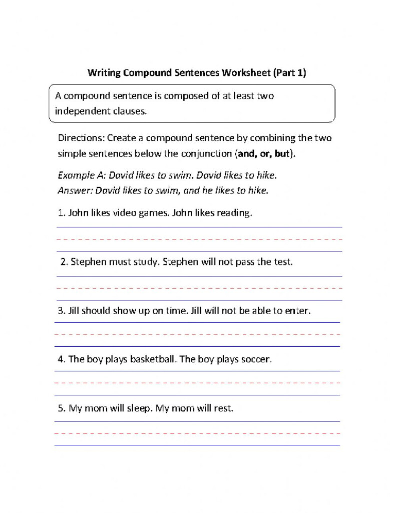 Compound Sentences Online Activity