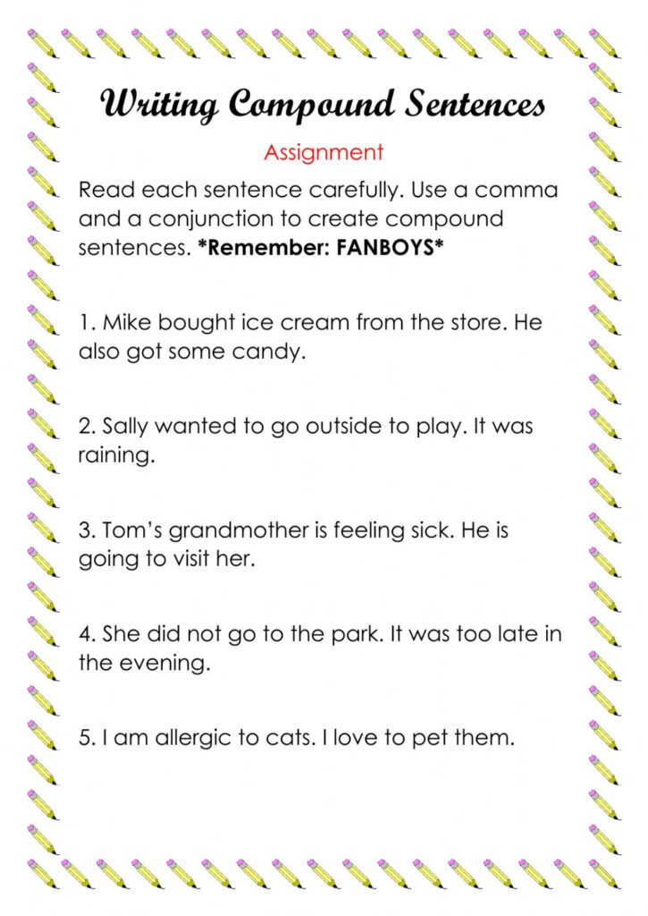 Compound Sentences Online Exercise