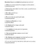 Compound Subjects And Predicates Worksheet Answers Db excel