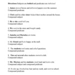 Compound Subjects And Predicates Worksheet Answers Db excel
