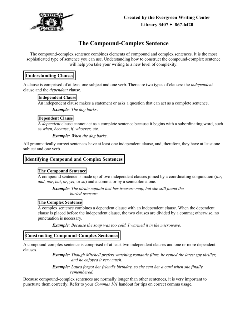 Compound Vs Complex Sentence Examples Slide Share