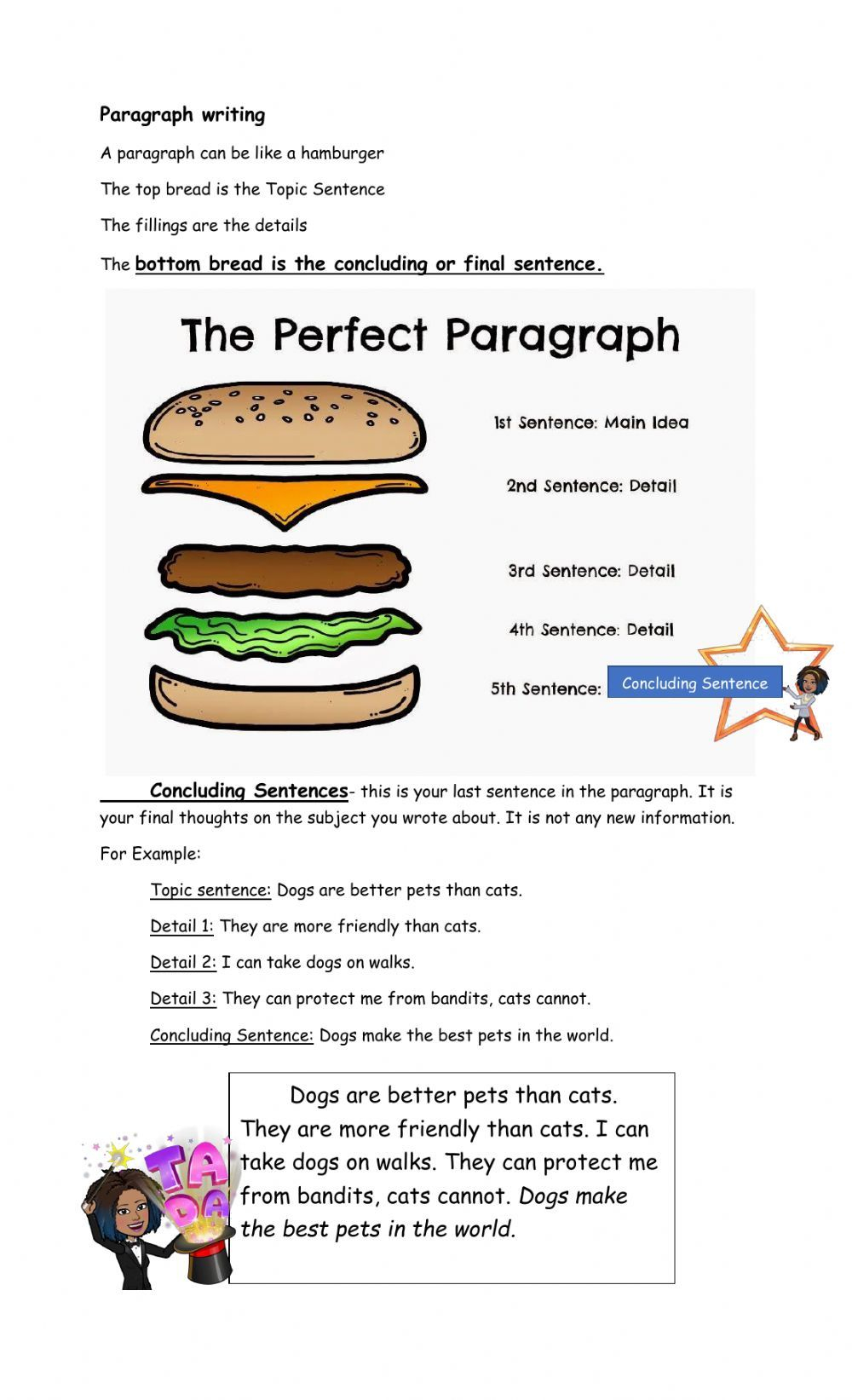 Identifying The Best Concluding Sentence Worksheet Pdf