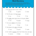 Context Clues Worksheets For 2nd Grade Word Discovery Context Clues