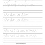 Cursive Writing Sentences Tracing Worksheets Pdf Cursive Practice