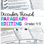 December Writing Paragraph Editing Worksheets For Grades 4 5 Teaching