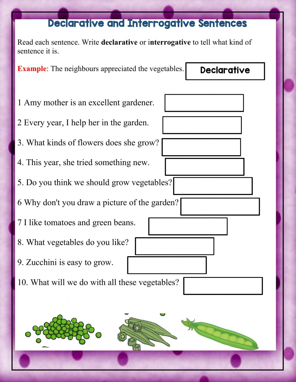 4th Grade Declarative And Interrogative Sentences Worksheet Sentenceworksheets