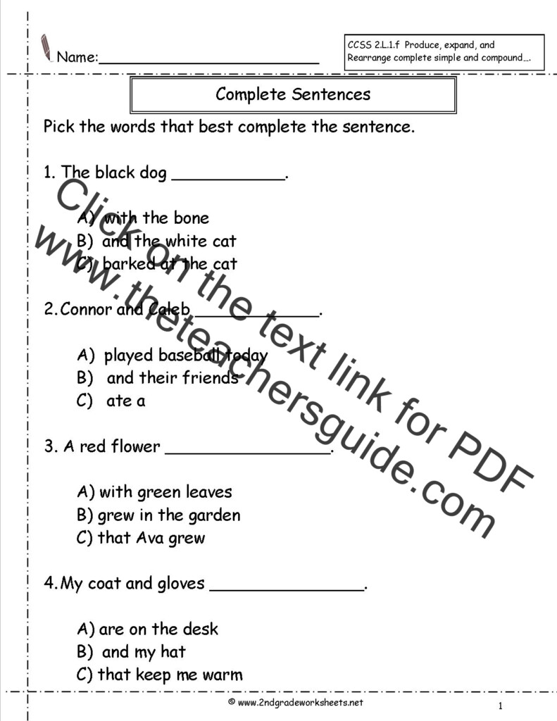 Declarative And Interrogative Sentences Worksheet 2nd Grade Ivuyteq