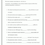 Fill In The Blank With A Conjunction Conjunctions Worksheet Sentence