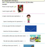 Free Printable Imperative Sentences For The Kids Of Grade 1 With Common