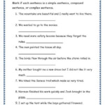 Grade 3 Grammar Topic 36 Sentence Structure Worksheets Complex