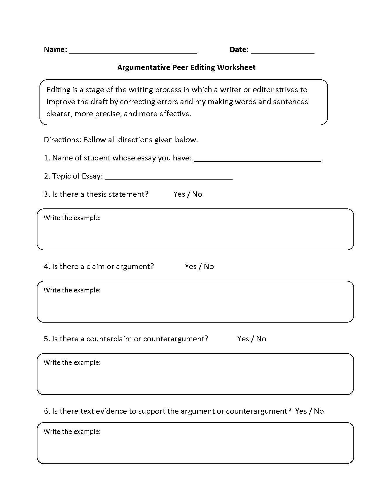 Grammar Editing Worksheets Grade 6 DIY Worksheet