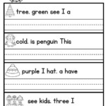 Kindergarten Writing Sentences Worksheets Winter Activities For