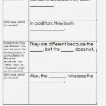 Language Frames Compare And Contrast Worksheets 99Worksheets