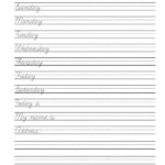 Learn Cursive Writing Free Printable Worksheet PDF Format Learning