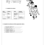 My Family Worksheet