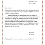 Paragraph Correction Worksheet