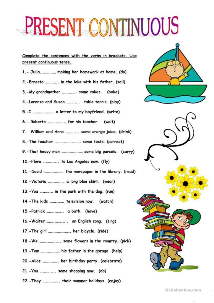 PRESENT CONTINUOUS TENSE Worksheet Free ESL Printable Worksheets Made 