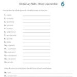PrimaryLeap co uk Dictionary Skills Word Unscramble 6 Worksheet