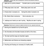 Rewriting Compound Subjects Worksheet Have Fun Teaching