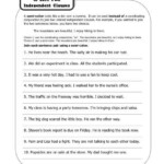 Semi Colons And Independent Clauses Free Printable Punctuation
