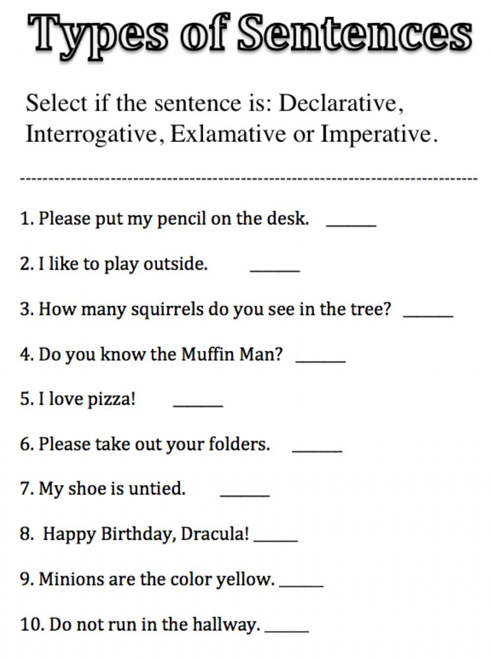 Sentence Structure Interactive And Downloadable Worksheet You Can Do