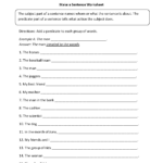 Sentence Structure Worksheets Sentence Building Worksheets