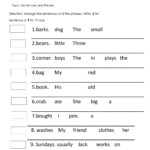 Sentences And Phrases Interactive Worksheet