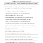 Sentences Worksheets Compound Sentences Worksheets