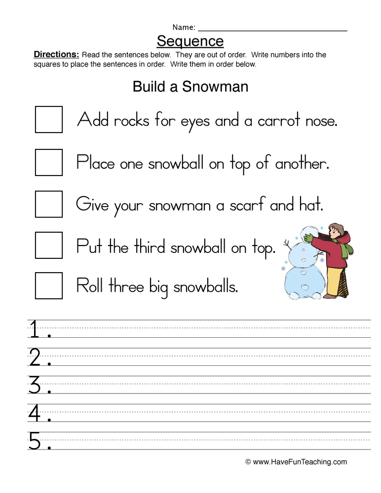 Sequencing Worksheets Have Fun Teaching