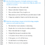 Simple Compound And Complex Sentences Worksheet With Answers Pdf