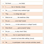 Simple Present Tense Worksheet Simple Present Tense Worksheets