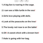 Simple Sentence Worksheet9 Esl efl Worksheets Grade 1 Worksheets