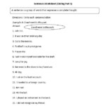 Simple Sentences Worksheets Simple Sentences Worksheet Simple