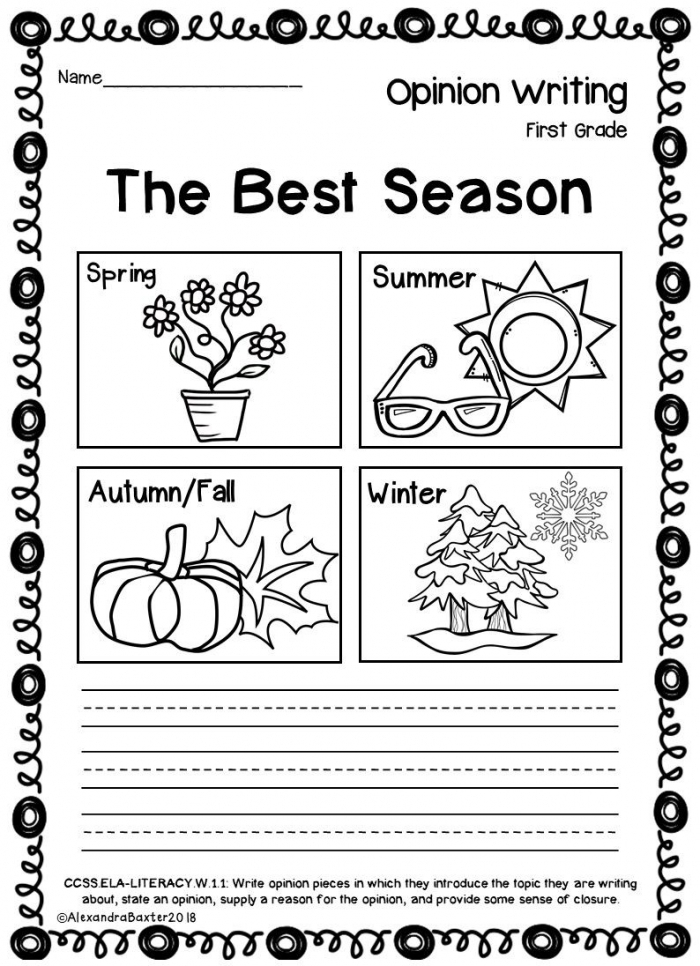 Spring Writing Assessment Opinion Writing Worksheets 99Worksheets