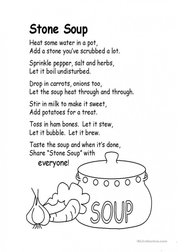 Stone Soup Worksheets 99Worksheets