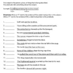 Subject Predicate Worksheets 03 Printable jpg 927 1200 Subject And